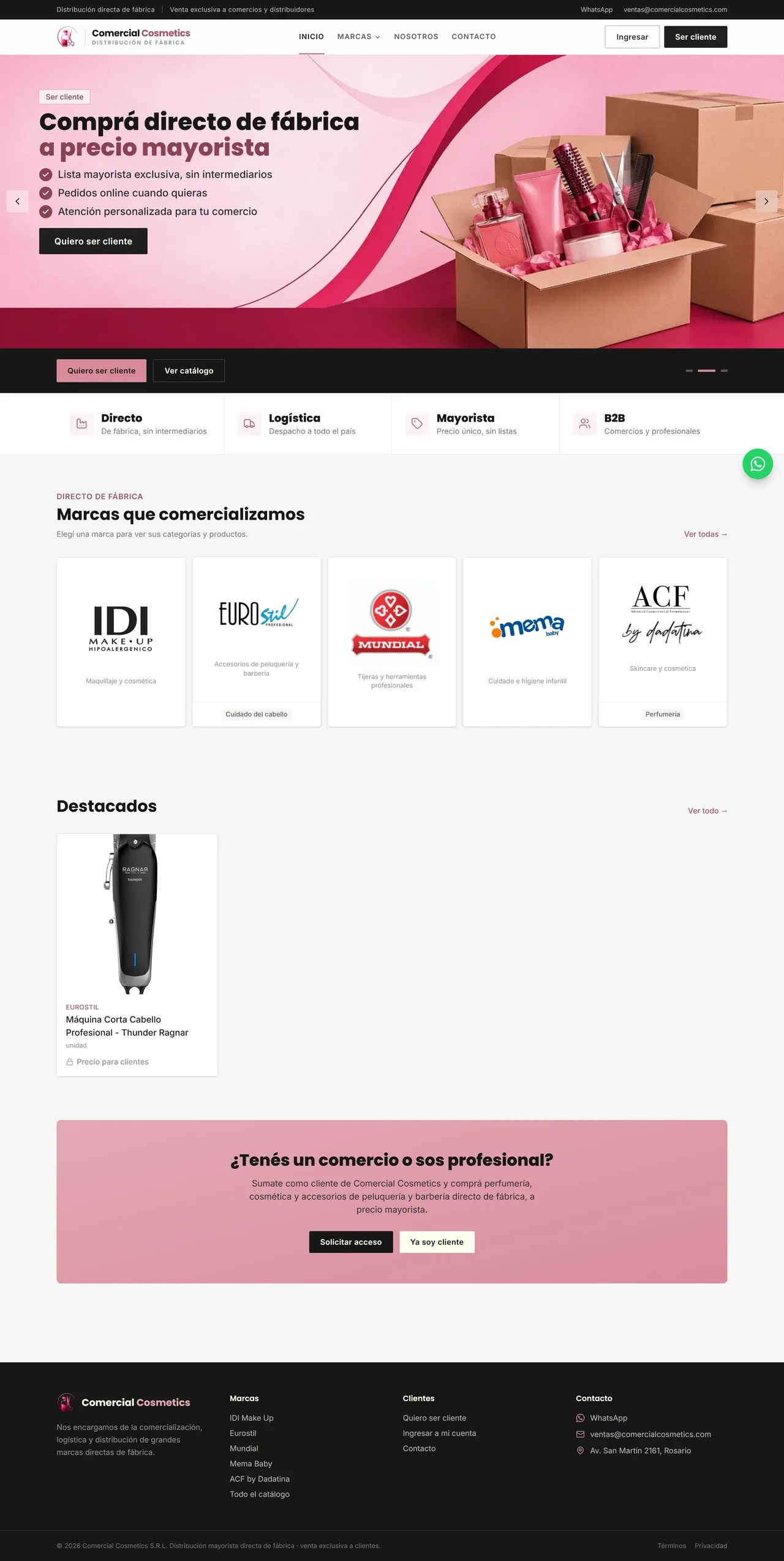 Comercial Cosmetics on desktop