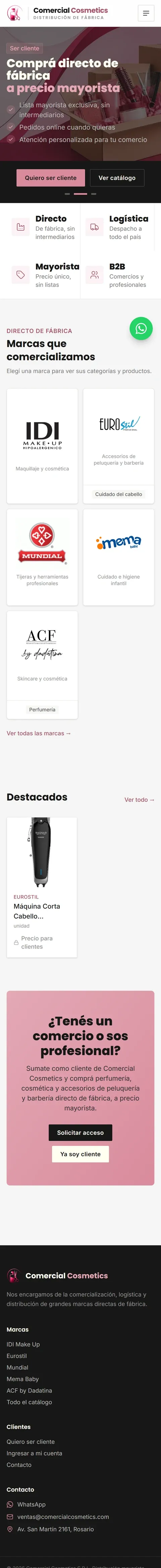 Comercial Cosmetics on mobile