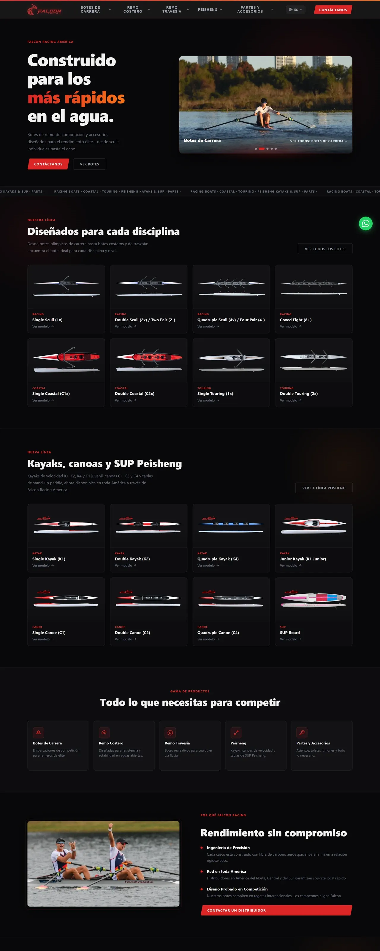 Falcon Racing América on desktop